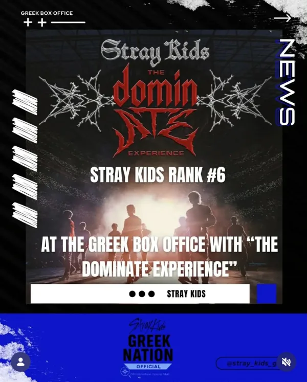 Το K-POP φαινόμενο Stray Kids έφτασε στο ελληνικό box office με την ταινία "The Dominate Experience".