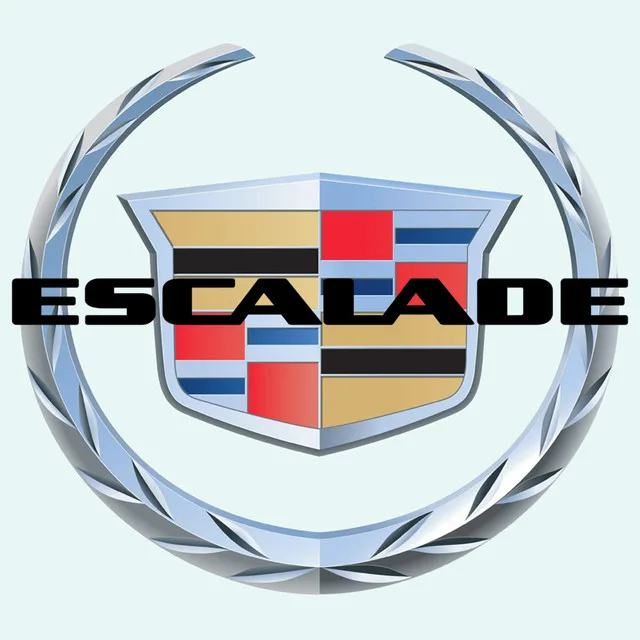 Το λογότυπο της Cadillac με την επιγραφή Escalade στο κέντρο.