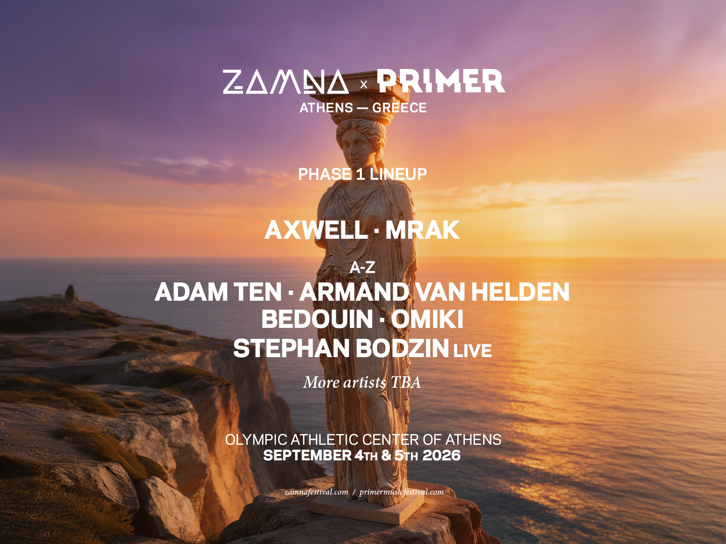 ZAMNA x PRIMER: Ανακοινώθηκαν τα πρώτα ονόματα!
