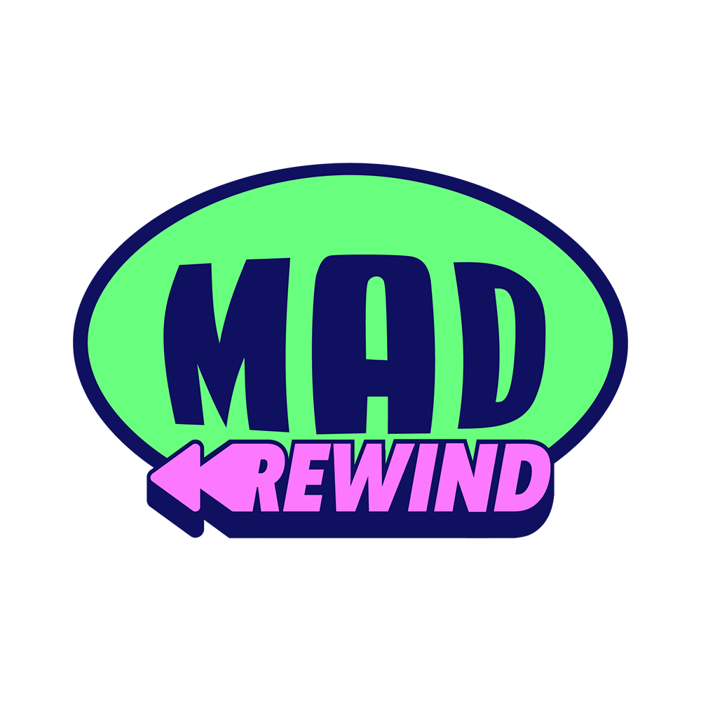 Λογότυπο MAD Rewind σε πράσινο οβάλ φόντο