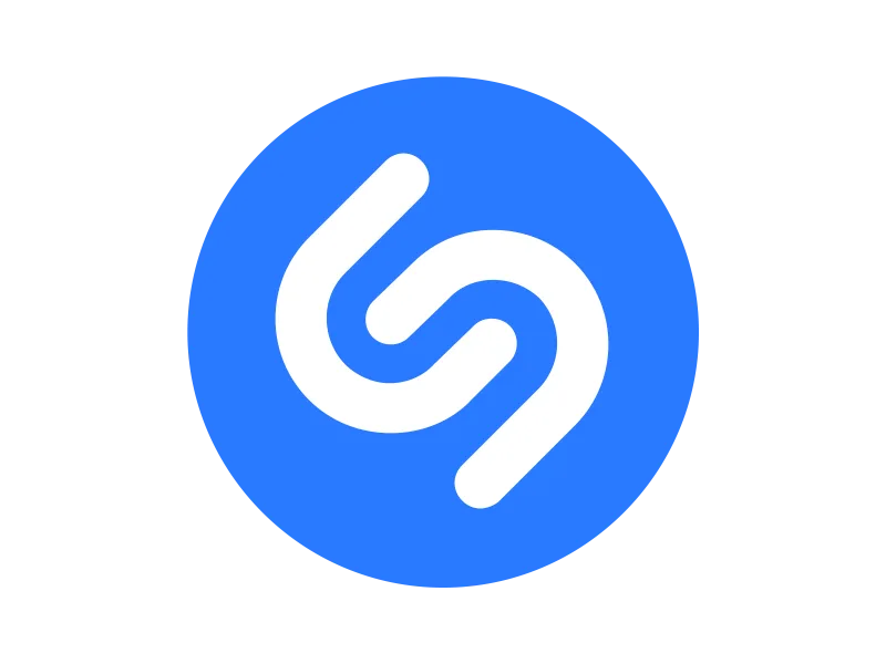 Το λογότυπο της εφαρμογής Shazam σε μπλε κύκλο