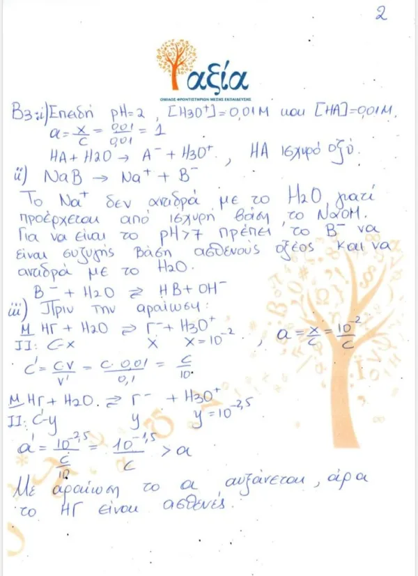 Ανάλυση χημικών εξισώσεων και υπολογισμοί για την Πληροφορική και τη Χημεία στις Πανελλήνιες 2026.