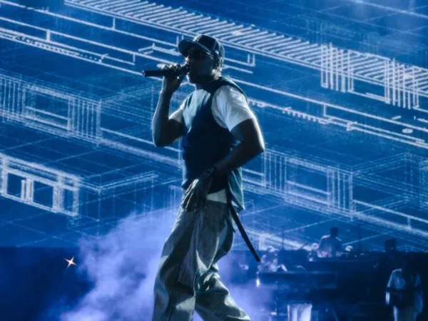 Ο Jay-Z στη σκηνή κατά τη διάρκεια συναυλίας