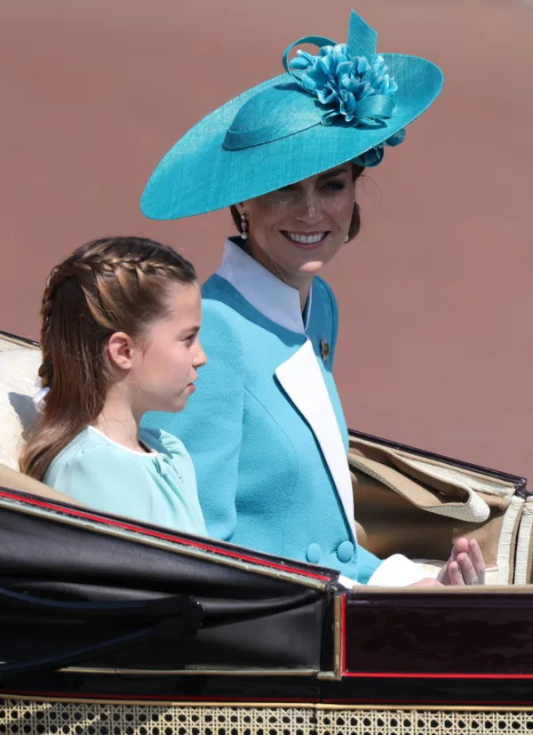 Η Kate Middleton με την κόρη της, πριγκίπισσα Charlotte, σε μια κοινή εμφάνιση με ασορτί ρούχα.